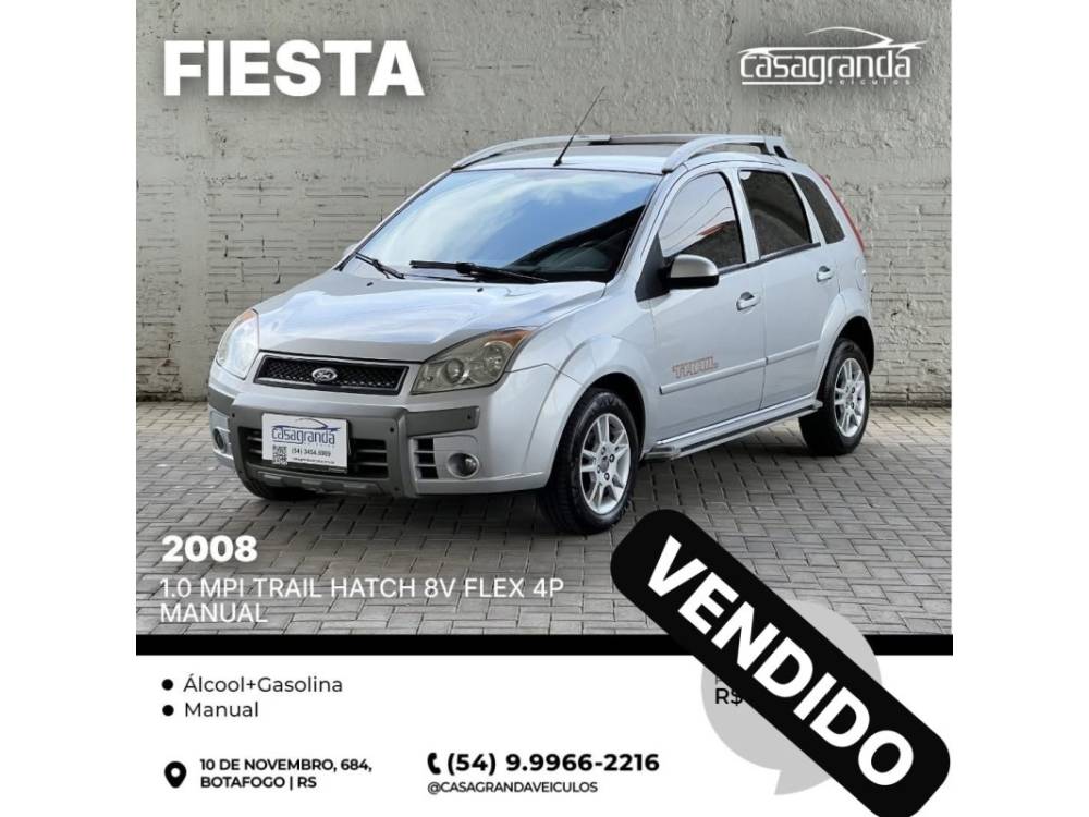FORD - FIESTA - 2007/2008 - Prata - Sob Consulta