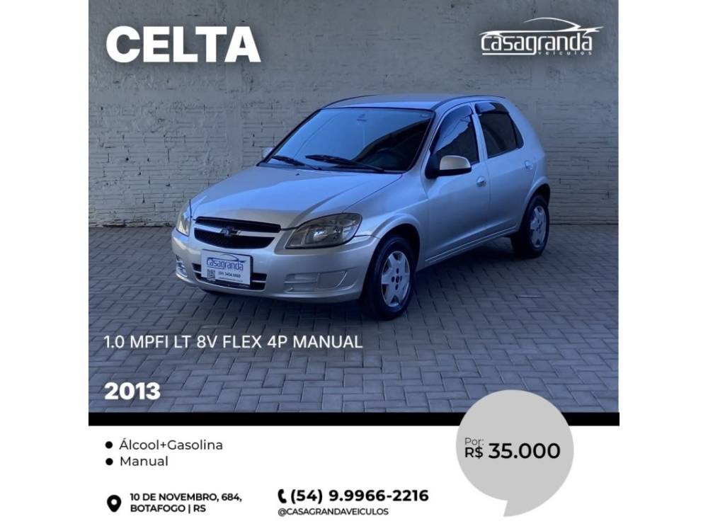 CHEVROLET - CELTA - 2013/2013 - Prata - R$ 35.000,00