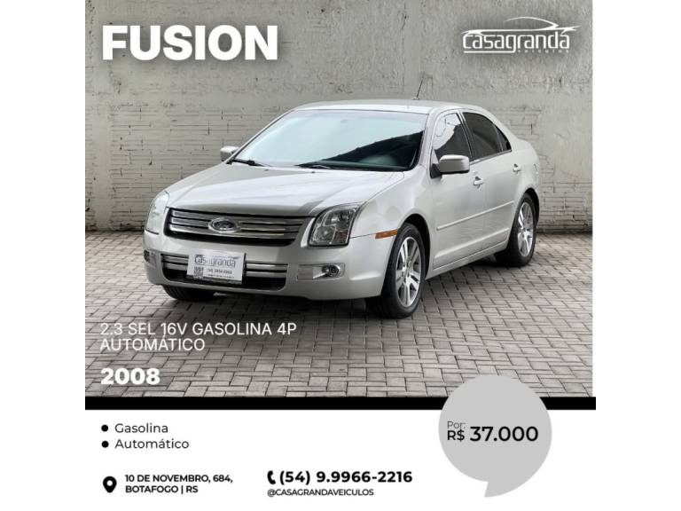 FORD - FUSION - 2008/2008 - Prata - R$ 37.000,00