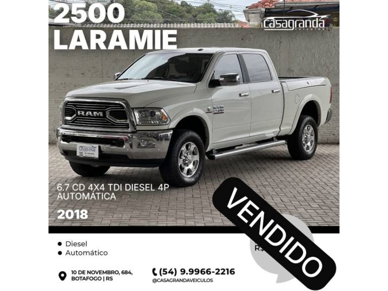 RAM - 2500 LARAMIE - 2018/2018 - Branca - Sob Consulta