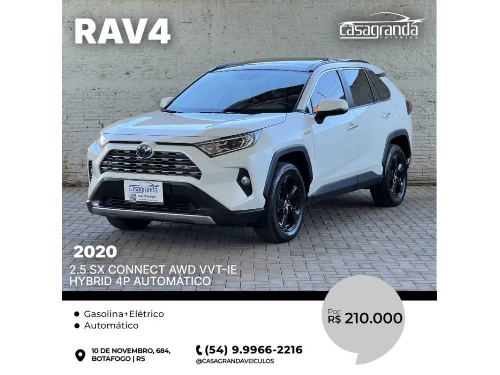 TOYOTA - RAV4 - 2020/2020 - Branca - R$ 210.000,00