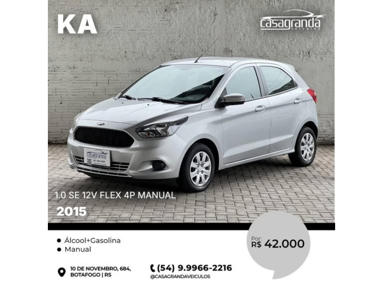 FORD - KA - 2014/2015 - Prata - R$ 42.000,00