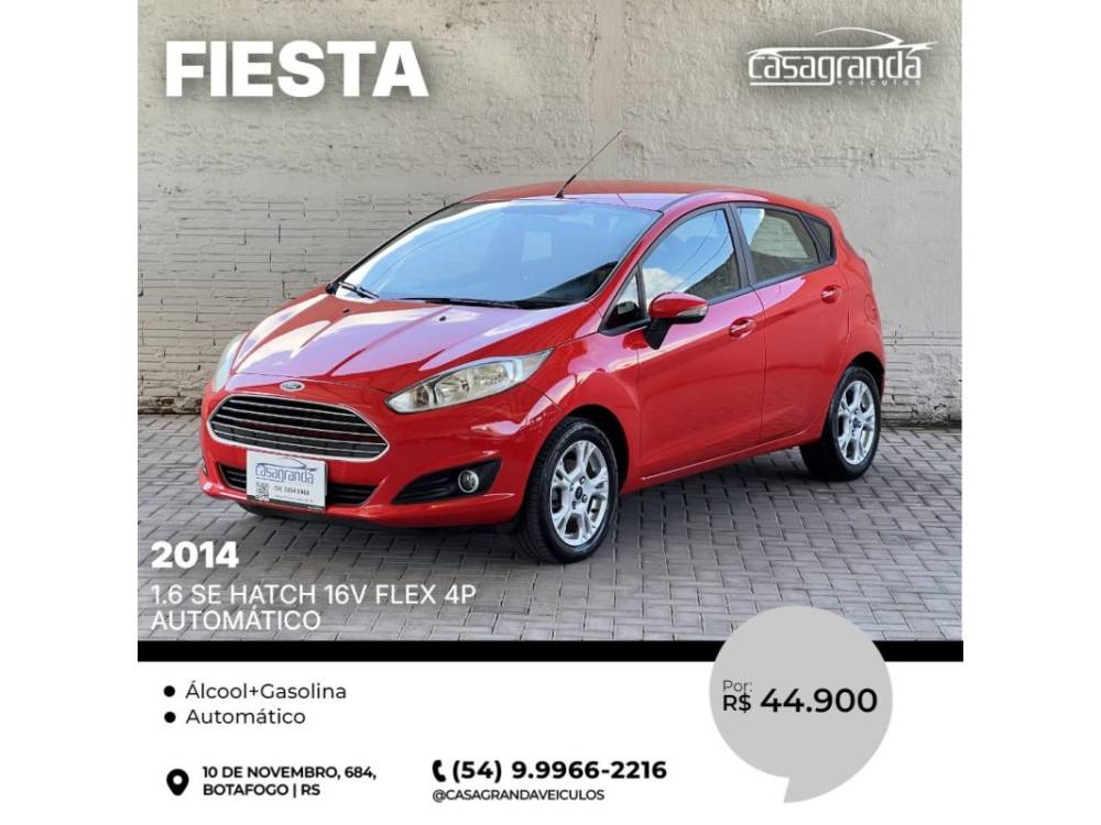 FORD - FIESTA - 2013/2014 - Vermelha - R$ 44.900,00