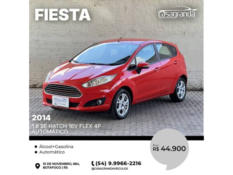 FORD - FIESTA - 2013/2014 - Vermelha - R$ 44.900,00