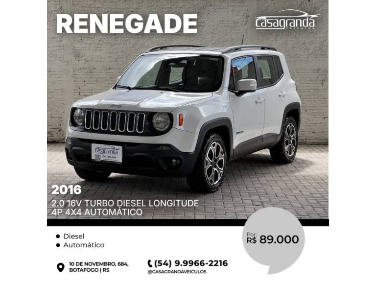 JEEP - RENEGADE - 2015/2016 - Branca - R$ 89.000,00