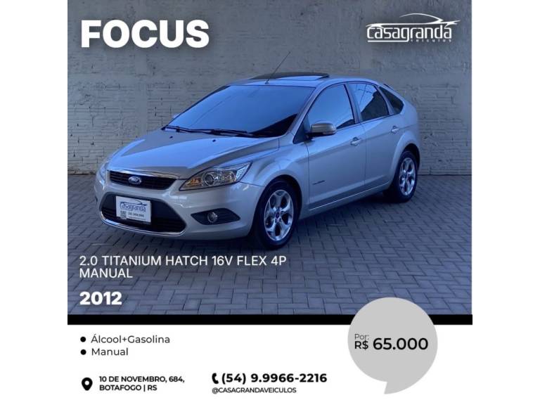 FORD - FOCUS - 2011/2012 - Prata - R$ 65.000,00