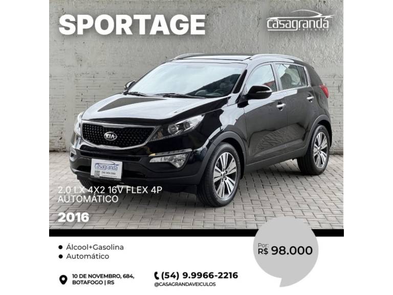 KIA MOTORS - SPORTAGE - 2015/2016 - Preta - Sob Consulta