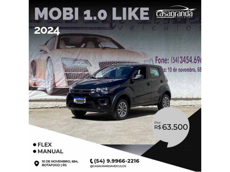 FIAT - MOBI - 2023/2024 - Preta - R$ 63.500,00