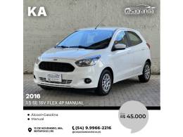 FORD - KA - 2015/2016 - Branca - R$ 45.000,00