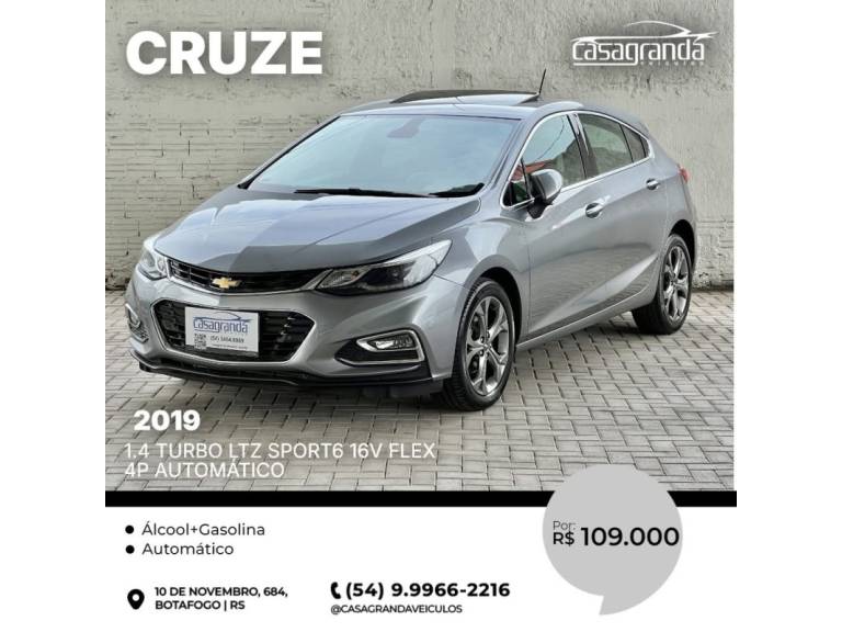 CHEVROLET - CRUZE - 2019/2019 - Cinza - R$ 109.000,00