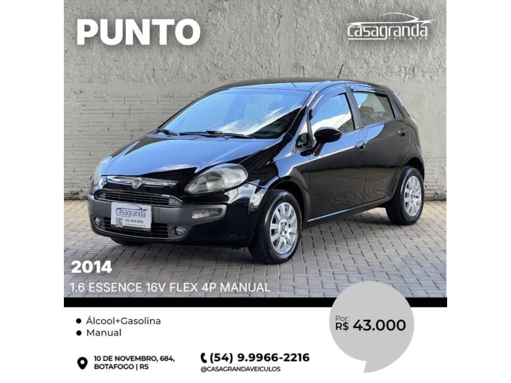 FIAT - PUNTO - 2013/2014 - Preta - R$ 43.000,00