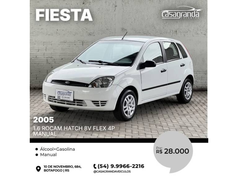 FORD - FIESTA - 2005/2005 - Branca - R$ 28.000,00