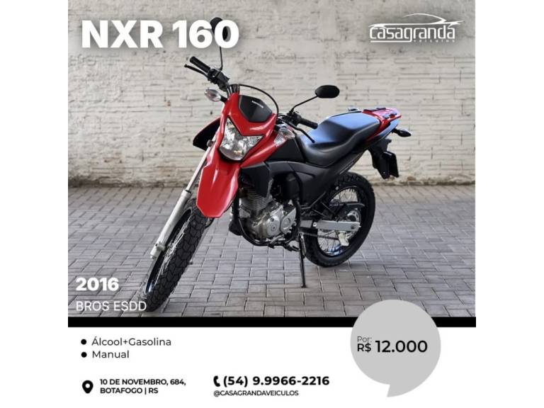 HONDA - NXR 160 - 2015/2016 - Vermelha - R$ 12.000,00