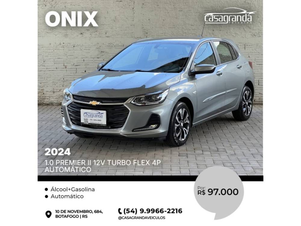 CHEVROLET - ONIX - 2023/2024 - Prata - R$ 97.000,00
