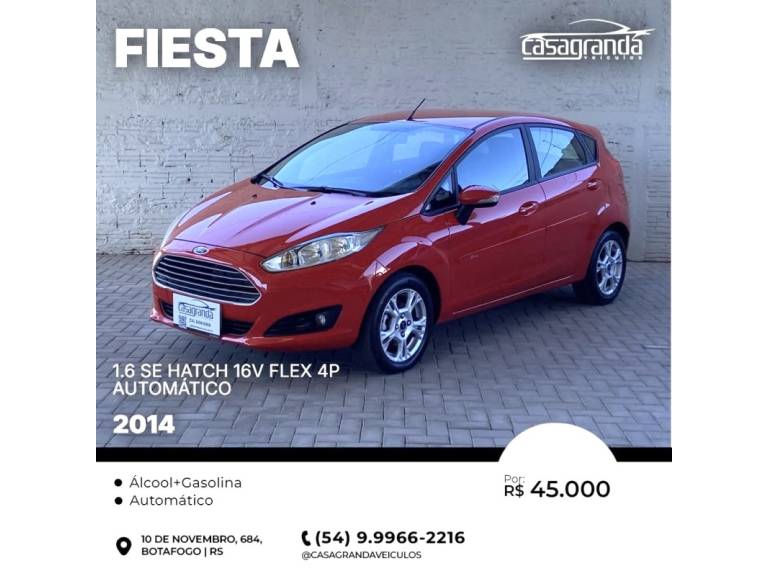 FORD - FIESTA - 2013/2014 - Vermelha - R$ 45.000,00
