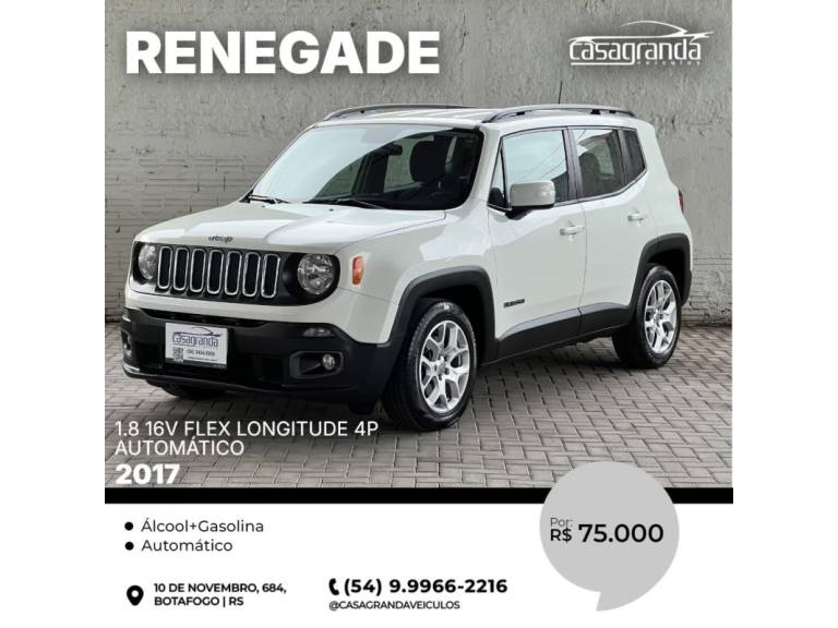 JEEP - RENEGADE - 2016/2017 - Branca - R$ 75.000,00