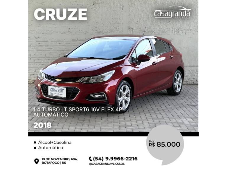 CHEVROLET - CRUZE - 2017/2018 - Vermelha - R$ 85.000,00