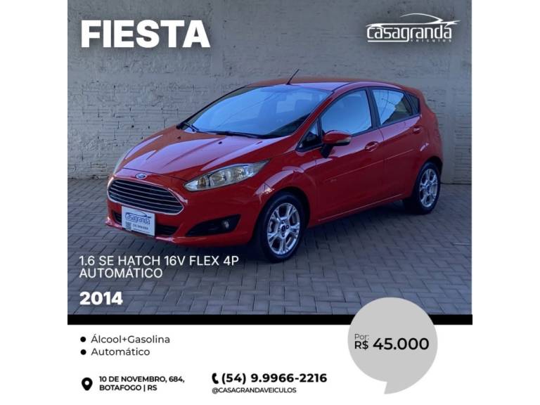 FORD - FIESTA - 2013/2014 - Vermelha - R$ 45.000,00