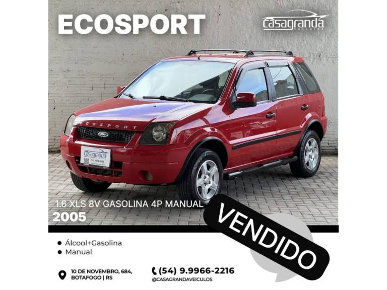 FORD - ECOSPORT - 2004/2005 - Vermelha - Sob Consulta