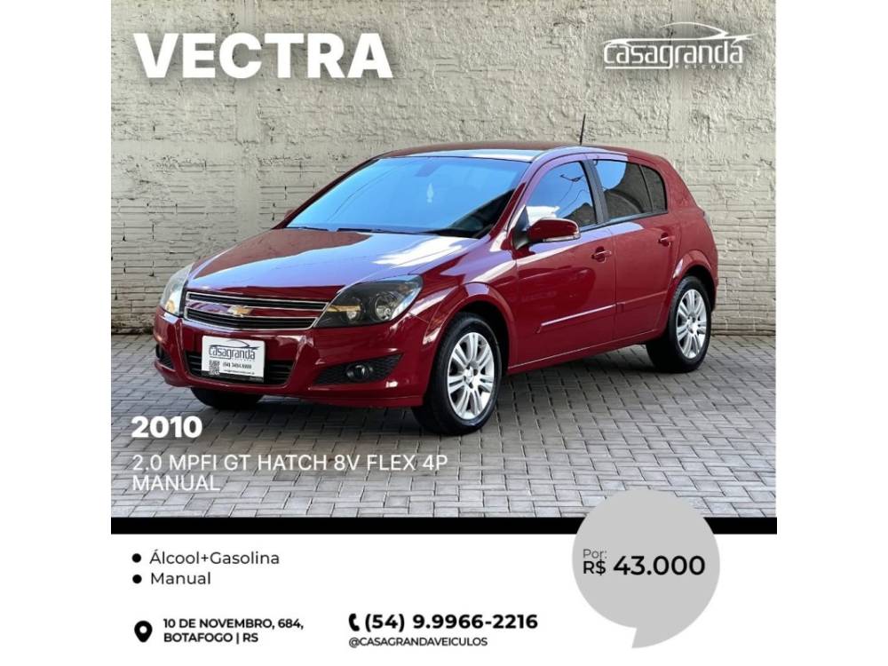 CHEVROLET - VECTRA - 2010/2010 - Vermelha - R$ 43.000,00