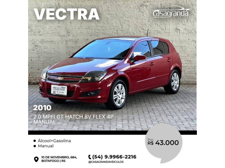 CHEVROLET - VECTRA - 2010/2010 - Vermelha - R$ 43.000,00