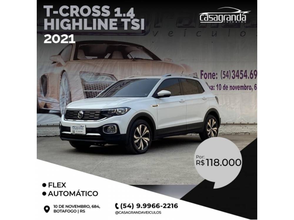 VOLKSWAGEN - T-CROSS - 2021/2021 - Branca - R$ 118.000,00