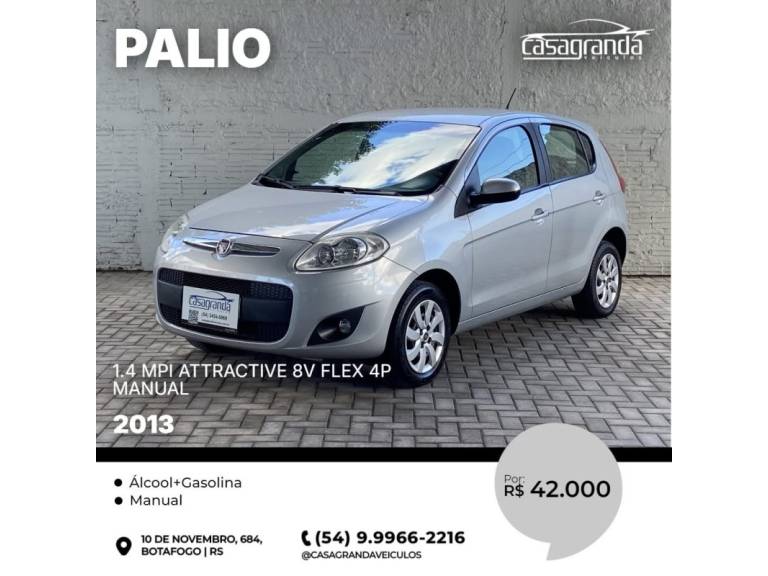 FIAT - PALIO - 2012/2013 - Prata - R$ 42.000,00